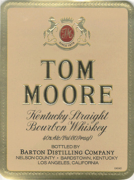 Этикетка самого популярного бурбона от Tom Moore Distillery Co.